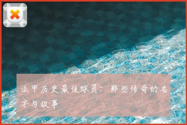 法甲历史最佳球员:那些传奇的名字与故事